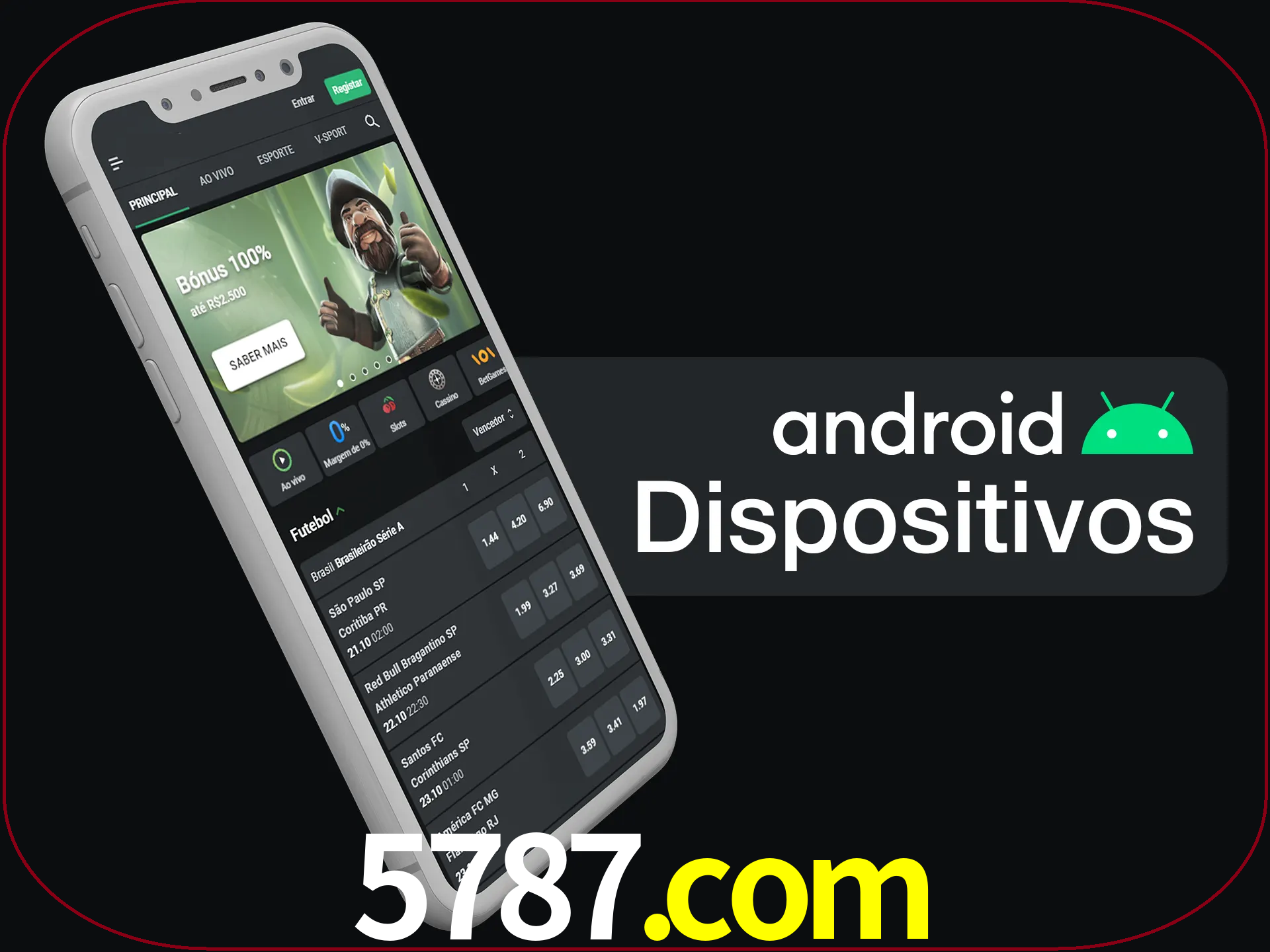 O aplicativo suporta a maioria de todos os dispositivos Android.